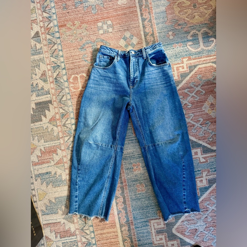 Just Black Barrel Blue Denim Jeans